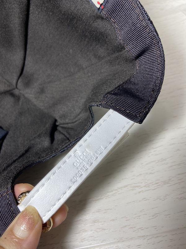 ブランド帽子角部分ディテール